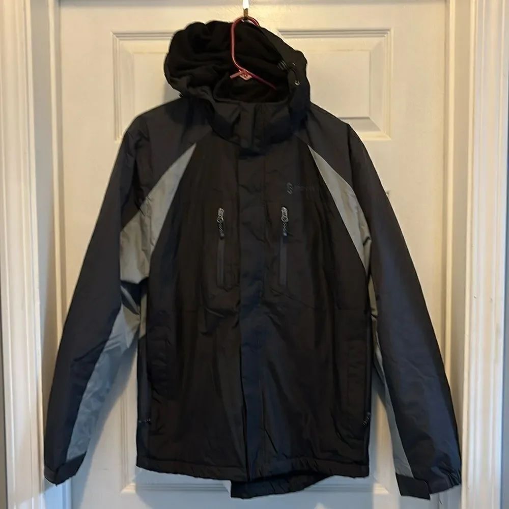 Free Country FCXTREME Snowboard Jacket Mens Outerwear Ski Hike Black Gray